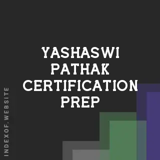 Yashaswi Pathak Certification Prep | Indexof