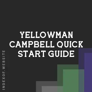 Yellowman Campbell Quick Start Guide | Indexof