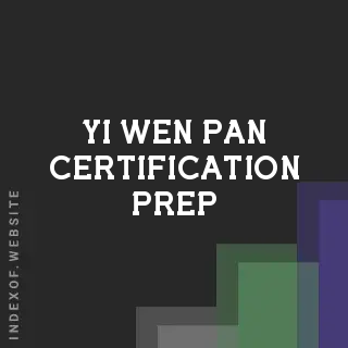 Yi-wen Pan Certification Prep | Indexof