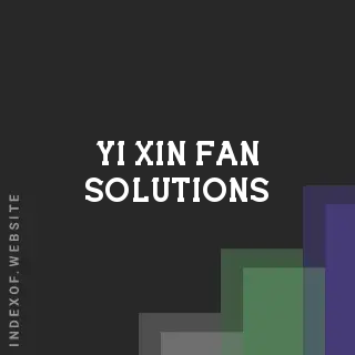 Yi-xin Fan Solutions | Indexof