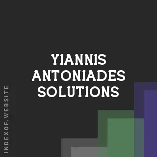 Yiannis Antoniades Solutions | Indexof