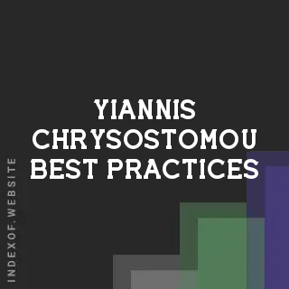 Yiannis Chrysostomou Best Practices | Indexof