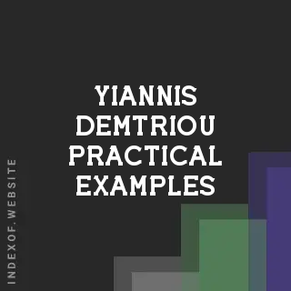 Yiannis Demtriou Practical Examples | Indexof