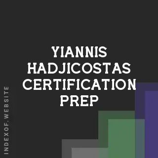 Yiannis Hadjicostas Certification Prep | Indexof