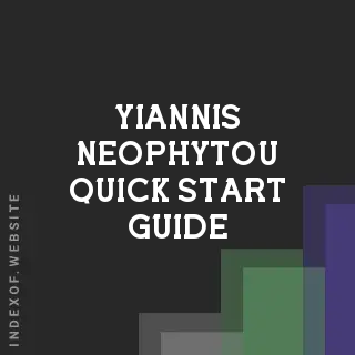 Yiannis Neophytou Quick Start Guide | Indexof