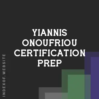 Yiannis Onoufriou Certification Prep | Indexof