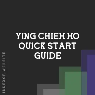 Ying-chieh Ho Quick Start Guide | Indexof