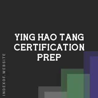 Ying-hao Tang Certification Prep | Indexof