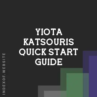 Yiota Katsouris Quick Start Guide | Indexof