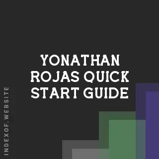 Yonathan Rojas Quick Start Guide | Indexof