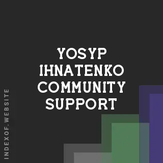 Yosyp Ihnatenko Community Support | Indexof