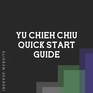 Yu-chieh Chiu Quick Start Guide | Indexof