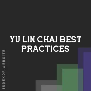 Yu-lin Chai Best Practices | Indexof