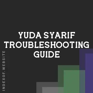 Yuda Syarif Troubleshooting Guide | Indexof