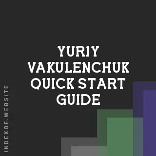 Yuriy Vakulenchuk Quick Start Guide | Indexof