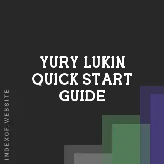 Yury Lukin Quick Start Guide | Indexof