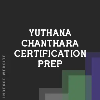 Yuthana Chanthara Certification Prep | Indexof