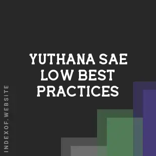Yuthana Sae-low Best Practices | Indexof