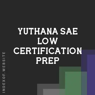Yuthana Sae-low Certification Prep | Indexof