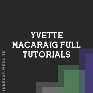 Yvette Macaraig Full Tutorials | Indexof