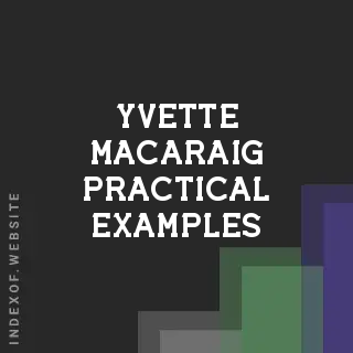 Yvette Macaraig Practical Examples | Indexof