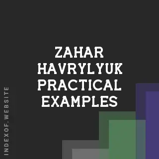 Zahar Havrylyuk Practical Examples | Indexof