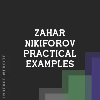 Zahar Nikiforov Practical Examples | Indexof
