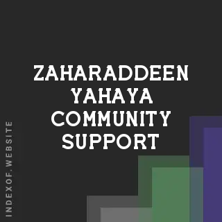 Zaharaddeen Yahaya Community Support | Indexof