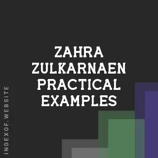 Zahra Zulkarnaen Practical Examples | Indexof