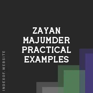 Zayan Majumder Practical Examples | Indexof