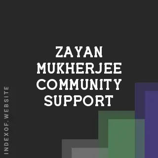 Zayan Mukherjee Community Support | Indexof