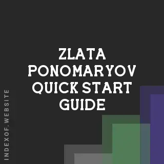 Zlata Ponomaryov Quick Start Guide | Indexof