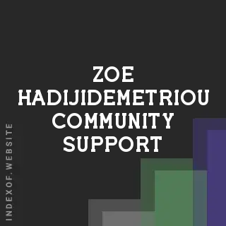 Zoe Hadijidemetriou Community Support | Indexof