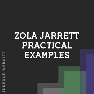 Zola Jarrett Practical Examples | Indexof
