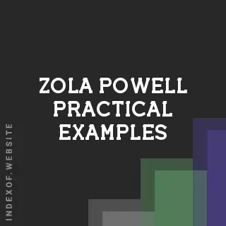 Zola Powell Practical Examples | Indexof