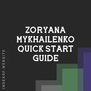 Zoryana Mykhailenko Quick Start Guide | Indexof