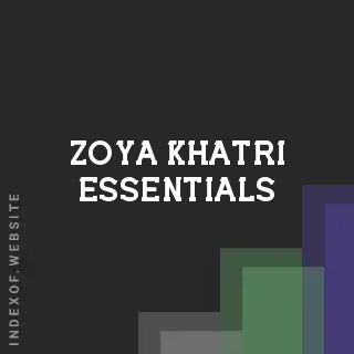 Zoya Khatri Essentials | Indexof