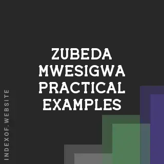 Zubeda Mwesigwa Practical Examples | Indexof